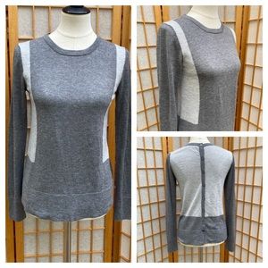 Ann Taylor Grey Knit Top SZ S